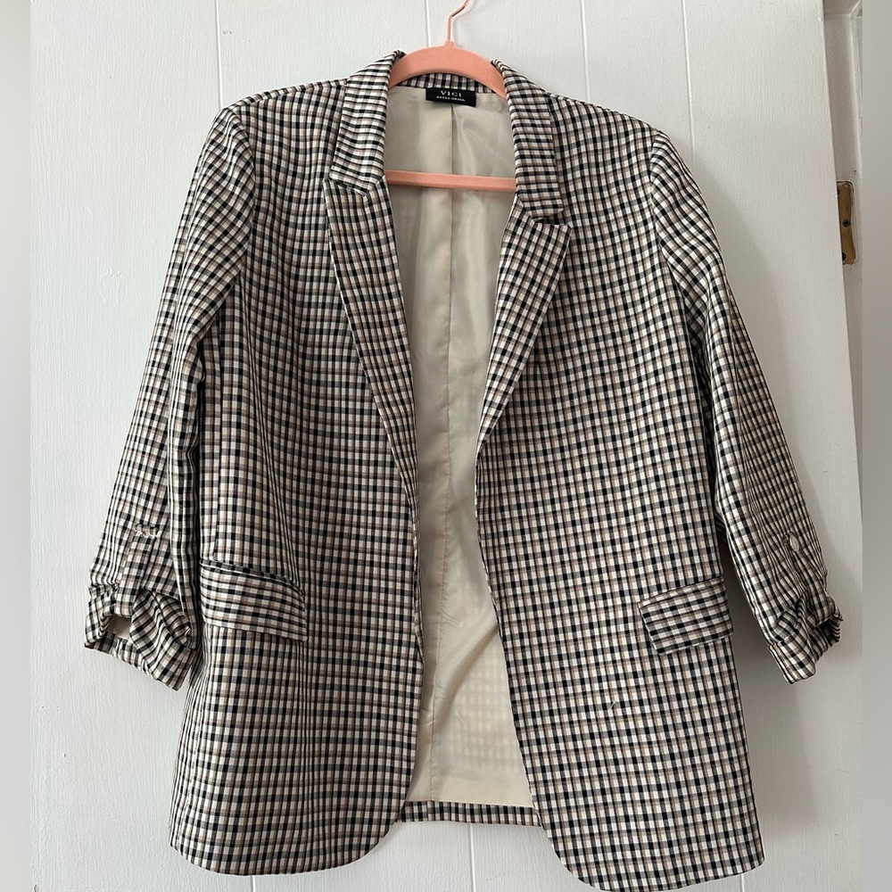 Vici plaid oversized blazer, XS